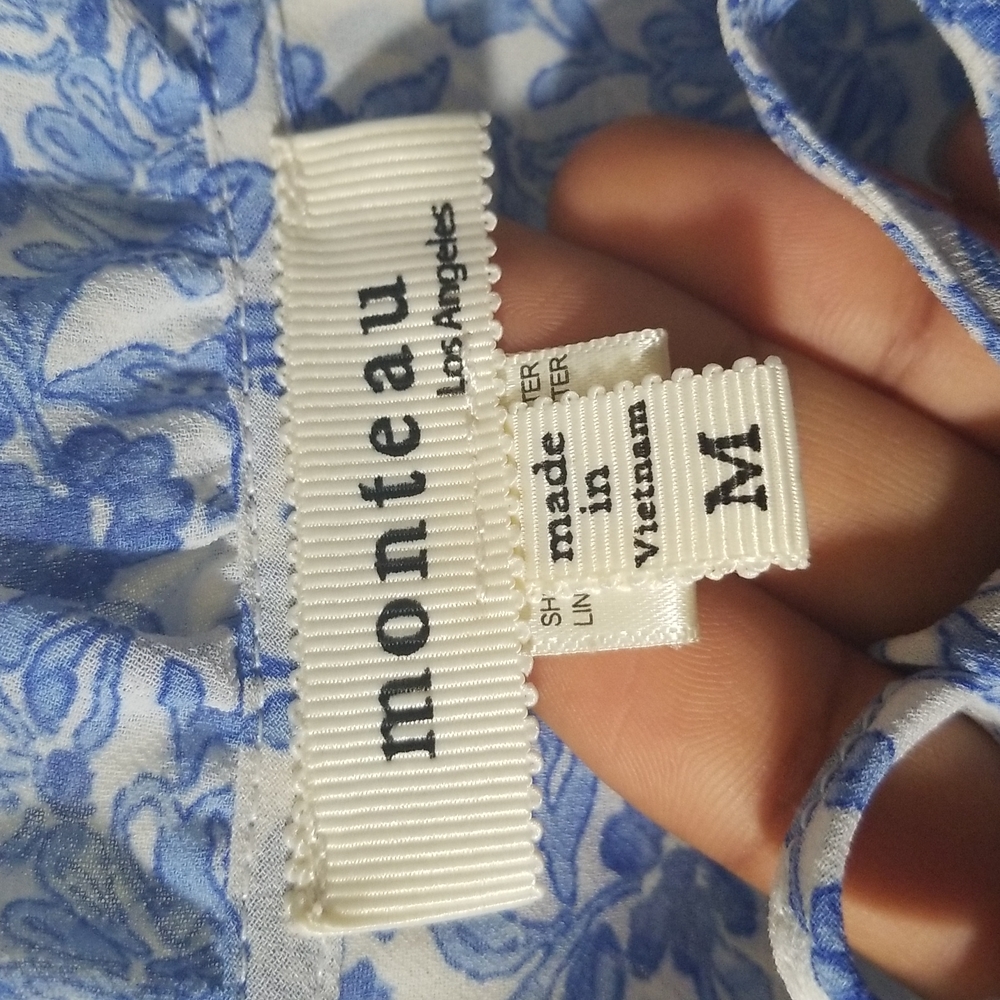 Monteau Los Angeles Floral Dress Blue/White